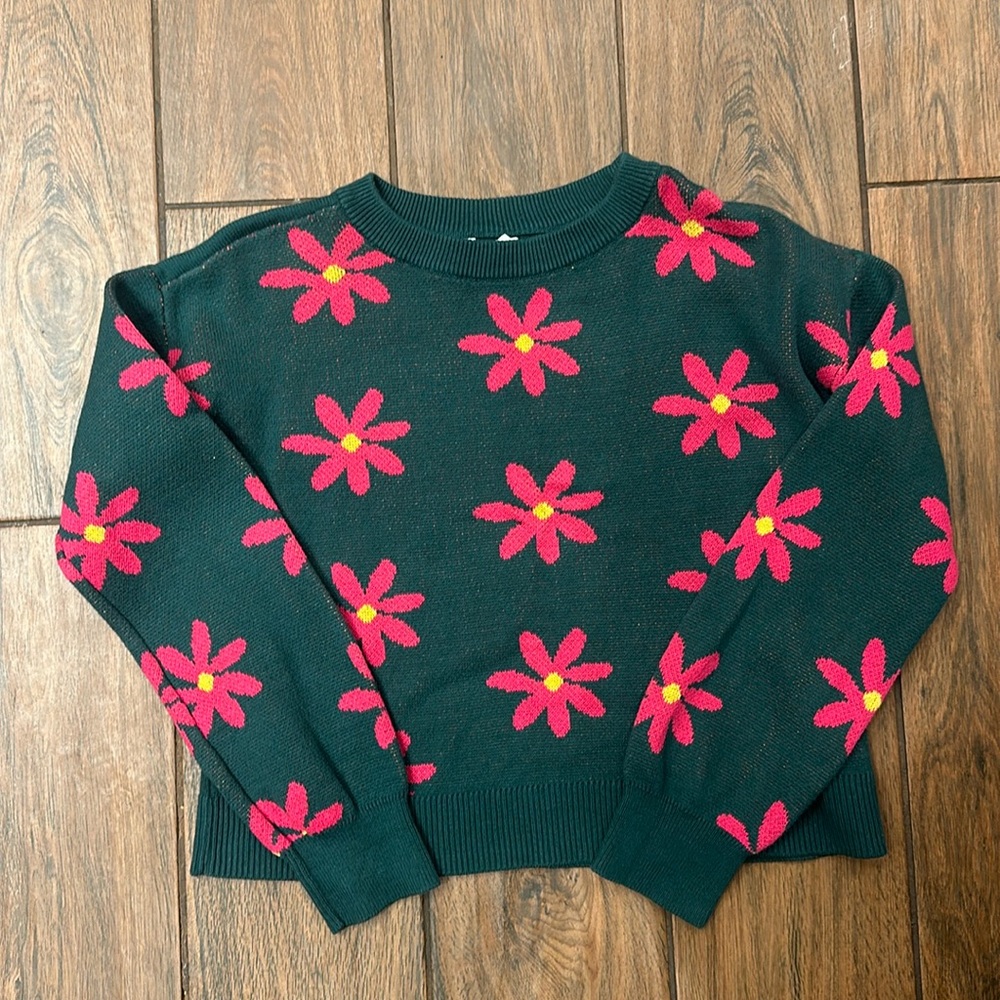 Gap Kids girls floral sweater